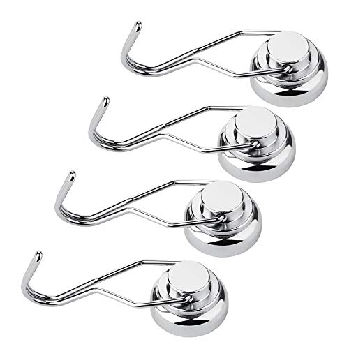 Product Cover Ninth Five Swivel Swing Magnetic Hooks, 30lb Strong Powerful Heavy Duty Neodymium Magnet Hooks - Use for Home Kitchen Office Garage Outdoor Hanging(4 Pack)