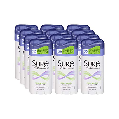 Product Cover Sure Antiperspirant Deodorant, Solid, Fresh and Cool, 2.6 oz., (12 Pack)