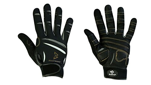 Product Cover Bionic Gloves Beast Mode Women's Full Finger Fitness/Lifting Gloves w/ Natural Fit Technology, Black (PAIR)