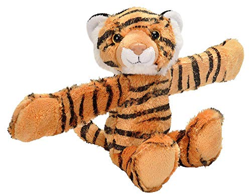 Product Cover Wild Republic Huggers, Tiger Plush Toy, Slap Bracelet, Stuffed Animal, Kids Toys, 8 inches