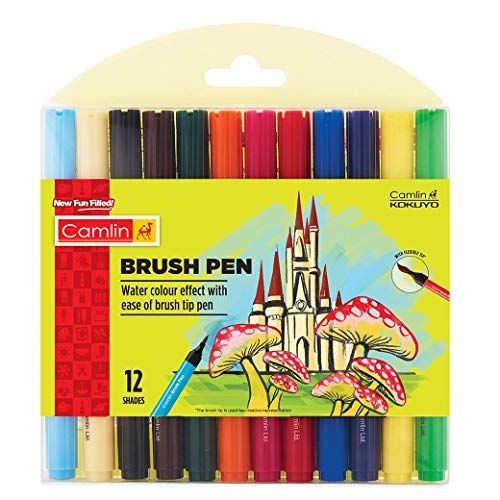 Product Cover Camlin Kokuyo Brush Pen, 12 Shades (Multicolor)