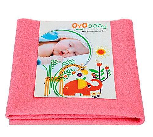 Product Cover OYO BABY - Quickly Dry Super Soft Waterproof and Reusable Mat/Underpad/Absorbent Sheets/Mattress Protector (Medium (100cm X 70cm), Salmon Rose)