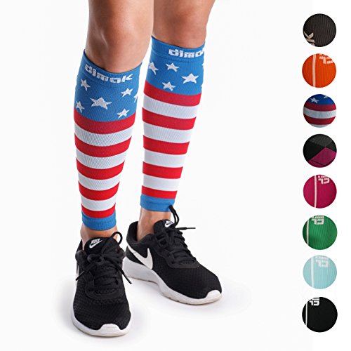 Product Cover dimok Calf Compression Sleeves Pair - Leg Compression Socks for Calves Shin Splint Muscle Pain Running Women Men Kids Best Gift for Runners