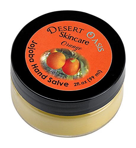 Product Cover Jojoba Oil Orange Hand Salve, made from all natural, cold pressed and undeoderized jojoba oil and mildly scented with Orange, 2 oz (51 gm)
