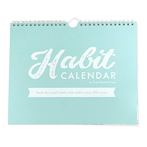 Product Cover Free Period Press Habit Calendar & to Do List Planner, Spiral Bound Habit Tracker with Writable Goals, 12 Months Undated, 8