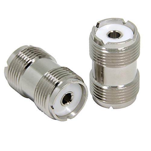 Product Cover Ancable 2-Pack SO-239 / PL-259 UHF Female to Female Coax Cable Barrel Adapter Connector PL259 Coupler Plug for CB HAM Radio Antenna, SWR Meter