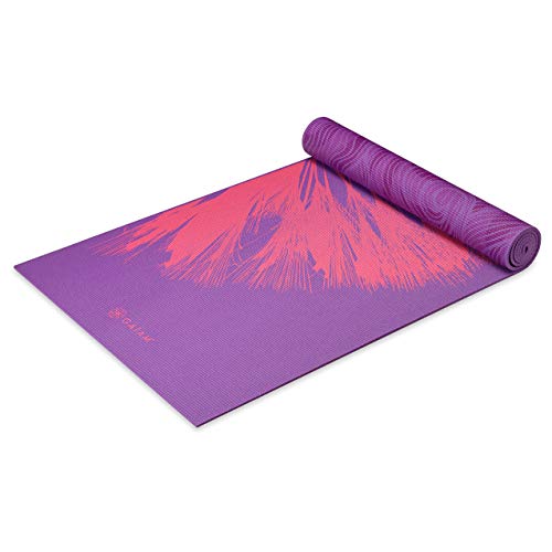 Product Cover Gaiam Yoga Mat Premium Print Reversible Extra Thick Non Slip Exercise & Fitness Mat for All Types of Yoga, Pilates & Floor Workouts, Dandelion Roar, 6mm