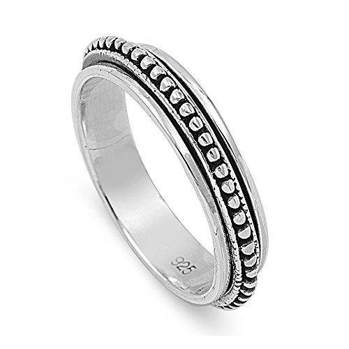 Product Cover Sterling Silver Bali Spinner Ring - Size 5