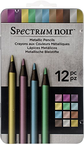 Product Cover Spectrum Noir SPECN-MP12 Metallic Art Sketching Drawing Colouring Pencils, Multicolours, Pack of 12