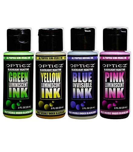 Product Cover Opticz UV Blacklight Reactive Luminescent 2 oz. Inks - 4 pack