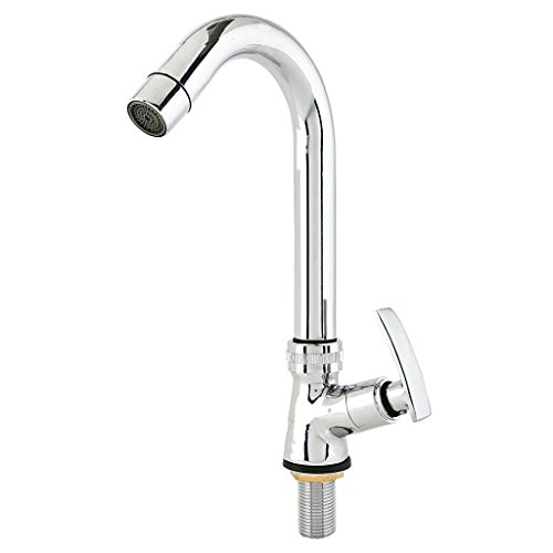 Product Cover SBD Swan Neck Tap for Kitchen/Bathroom Soft, Table/Deck-Mounted (Chrome Finished) (Silver, 3 x 3-Inch)