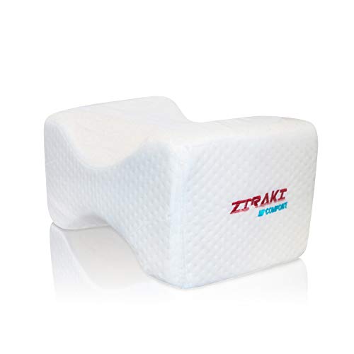Product Cover ZIRAKI Memory Foam Wedge Contour Orthopedic Knee Pillow for Sciatica Nerve Relief, Back, Leg, Hip, and Joint Pain, Leg Support, Spine Alignment, Pregnancy Cushion