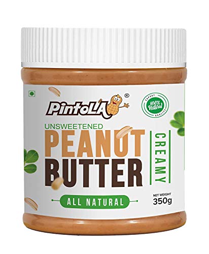 Product Cover All Natural Roasted Peanut Butter, Spread (Creamy) Unsweetened 350gm ( 12.34 OZ) By Pintola