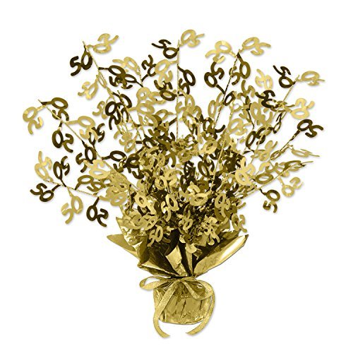 Product Cover Beistle Gold 50 Gleam N Burst Centerpiece, 15-Inch, Gold (Value 3-Pack)