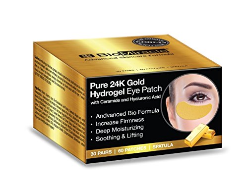 Product Cover BioMiracle Pure 24K Gold Hydrogel Eye Mask Patch Luxury Advanced Bio Formula for Firmness, Moisture, Soothing & Lifting (60 Pieces)