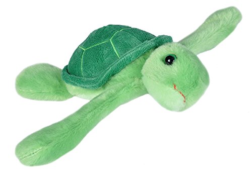 Product Cover Wild Republic Huggers Sea Turtle, Slap Bracelet, Stuffed Animal, Kids Toys, 8 inches