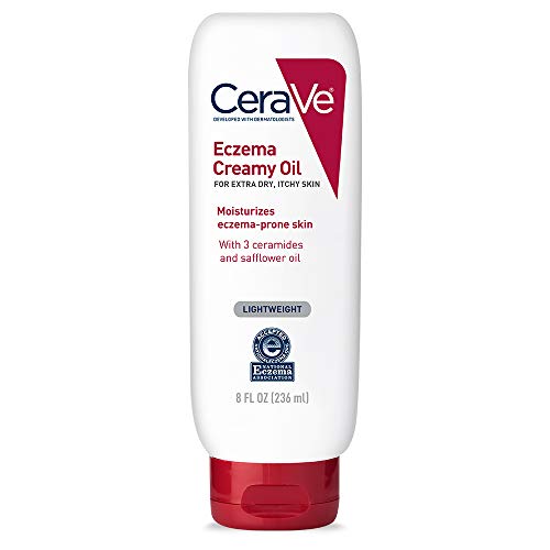 Product Cover CeraVe Eczema Creamy Oil | 8 Fluid Ounce | Eczema Treatment Body Oil for Dry Skin & Itch Relief | Fragrance Free - Packaging may vary