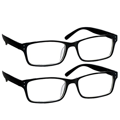 Product Cover Black Computer Reading Glasses 0.00 Protect Your Eyes Against Eye Strain, Fatigue and Dry Eyes from Digital Gear with Anti Blue Light, Anti UV, Anti Glare, and are Anti Reflective
