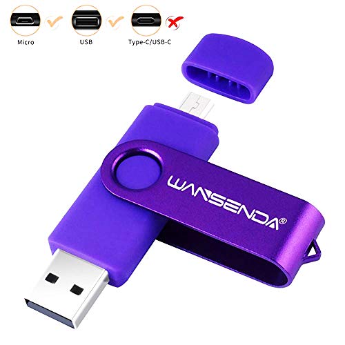 Product Cover USB Thumb Drive Wansenda USB Photo Stick Back to School Keychain USB Flash Drive 16GB 32GB 64GB 128GB 256GB for Android Devices/PC/Tablet/Mac (16GB, Purple)