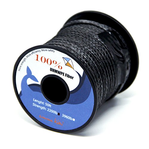 Product Cover EMMAKITES 2200lb 31Meter 3mm 100% UHMWPE Braided Polyethylene Cord Spool - Heavy Duty Low Stretch - Utility Cord Kite String for Outdoor Boating Fishing Kiting