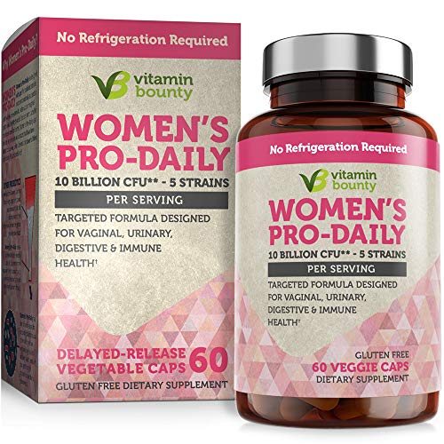 Product Cover Vitamin Bounty Probiotic & Prebiotic for Women - 10 Billion CFUs Per Serving with Cranberry, 5 Strains - for Feminine Health, bv Defense & pH Balance