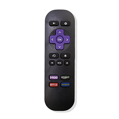 Product Cover New Replacement IR Remote Control for ROKU 1 2 3 4 LT HD XD XS Streaming Player with 4 APP Shortcut Buttons (Do NOT Support Roku Streaming Stick, Hdmi Stick, Roku TV and Game)