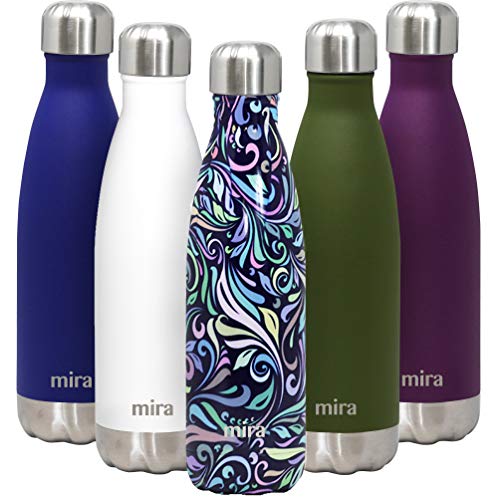 Product Cover MIRA 17 Oz Stainless Steel Vacuum Insulated Water Bottle | Double Walled Cola Shape Thermos | 24 Hours Cold, 12 Hours Hot | Reusable Metal Water Bottle | Leak-Proof Sports Flask | Swirl