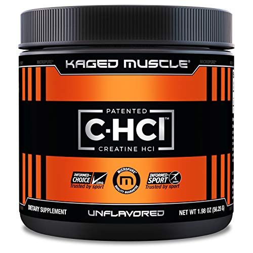 Product Cover KAGED MUSCLE, Creatine HCl Powder, Patented Creatine Powder, Creatine, Highly Soluble, Unflavored, 75 Servings