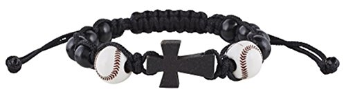 Product Cover My Sports Baseball Athlete Rosary Bracelet with Wood Cross Pendant, 7 1/2 Inch