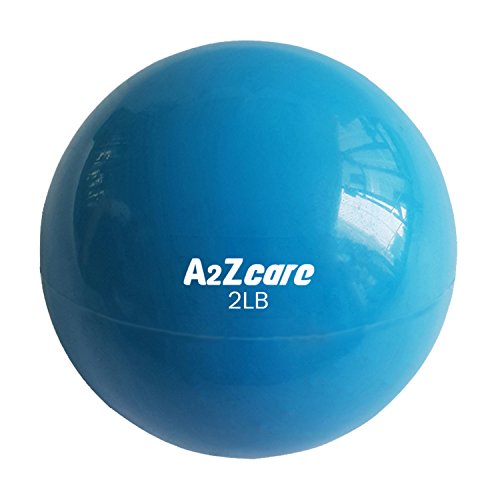 Product Cover A2ZCARE Toning Ball - Soft Weighted Mini Ball/Medicine Ball (Blue (2lbs))