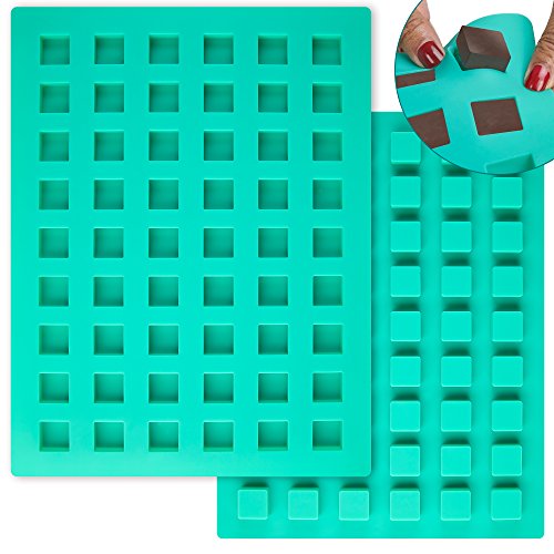 Product Cover O'Creme Square Brownie Silicone Mold for Chocolate Truffles, Ganache, Jelly, Candy, Pralines, and Caramels