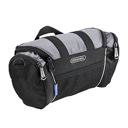 Product Cover Roswheel 11494 5L Capacity Bike Front Handlebar Bag Bicycle Basket Cycling Accessories Pack, Grey