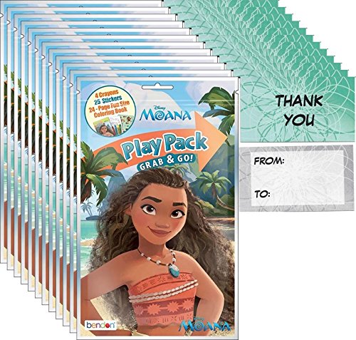 Product Cover Disney Moana Grab and Go Play Packs Bundle (12 Packs) Party Favors and 12 