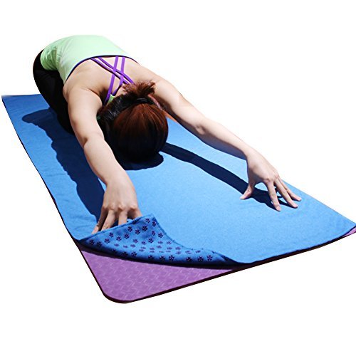 Product Cover Yoga Mat Towel-Microfiber Hot Yoga Towel-Non Slip，Sweat Absorbent， Super Soft，（24