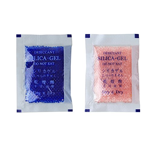 Product Cover 5 Gram [50 Packets] Premium Silica Gel Blue Indicating Silica Gel Packs Desiccant Dehumidifier - Rechargeable Silica Packets for Moisture Absorber Silica Gel Packets