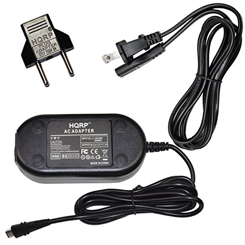 Product Cover HQRP AC Adapter Compatible with Canon VIXIA HF-R70 HF-R72 HF-R700 CA-110 HF-R30 HF-R32 HF-R300 HF-R62 HF-R60 HF-R600 LEGRIA HF-R26 HF-R27 HF-R28 Charger Power Supply Cord + Euro Plug Adapter
