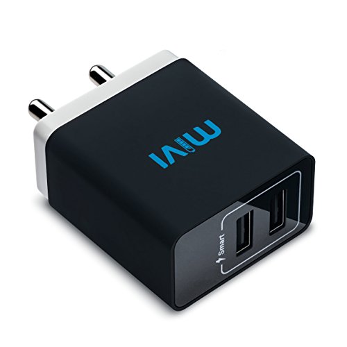 Product Cover Mivi WC231 3.1A Dual Port Smart Wall Charge Adapter - (Black)