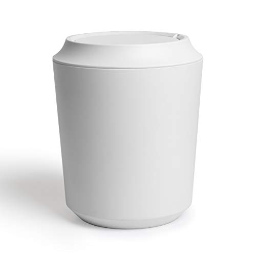 Product Cover Umbra Corsa Bathroom Trash Can with Lid - Small Waste Basket, White