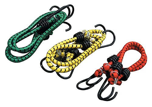 Product Cover Sarthak High Strength Elastic Luggage Tying Rope with Hooks, Shock Cord Cables (Assorted, Length 8 ft) -Set of 3