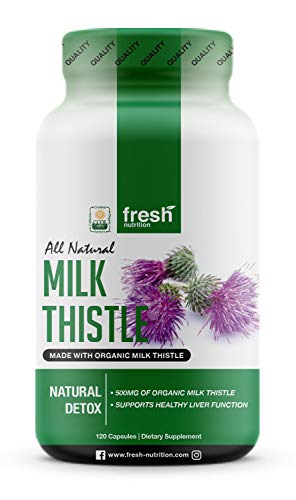 Product Cover Milk Thistle Organic - 120 Servings of 2000mg - Strong - 4 Month Supply - CCOF Organic - Silymarin Thisilyn Seed Standardized Extract 4:1 Capsules - Great for Liver Cleanse - USA