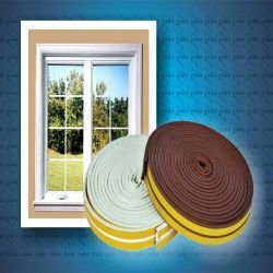 Product Cover Sealplus 6 meter P-type Medium gap 2.5 - 4 mm Self Adhesive Weather Strip Seal Door Window Fitting Brown
