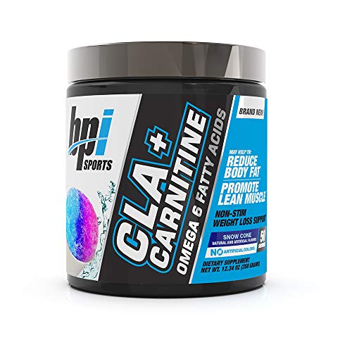 Product Cover BPI Sports CLA + Carnitine - Conjugated Linoleic Acid - Weight Loss Formula - Metabolism, Performance, Lean Muscle - Caffeine Free - For Men & Women - Snow Cone - 50 servings - 12.34 oz.