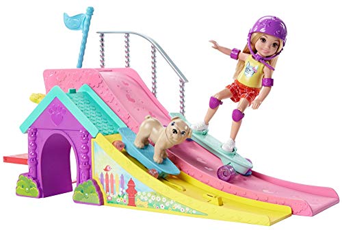 Product Cover Barbie Club Chelsea Flips & Fun Skate Ramp Playset
