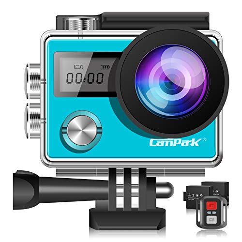Product Cover Campark Action Camera X20 4K 20MP Touch Screen Waterproof Video Cam Underwater Camcorder EIS, Dual Screen, Remote Control
