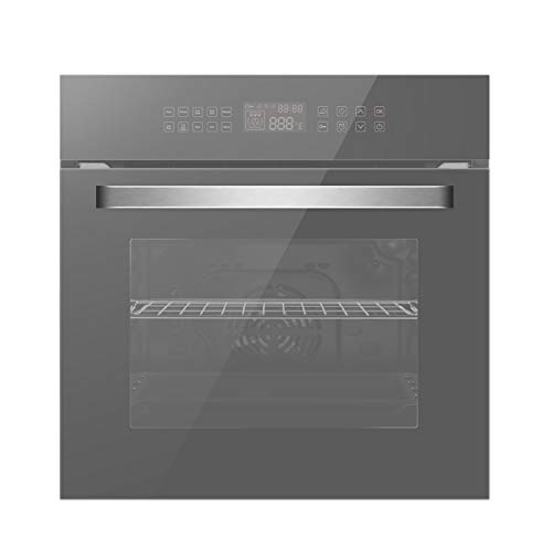 Product Cover Empava KQB65C-17-220V Electric Convection Single Wall Oven 10 Cooking Functions Deluxe 360° ROTISSERIE with Sensitive Touch Control in Silver Mirror Glass 24 Inch, WOB17