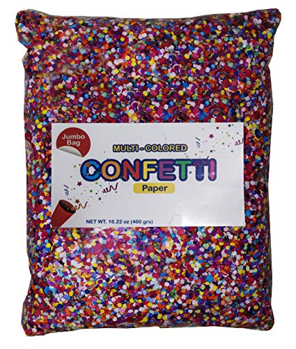 Product Cover Multicolor Mexican Confetti .Jumbo Bag with 16.22 Oz.Great for all kind of celebrations. Confetti Toss