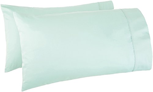 Product Cover AmazonBasics 400 Thread Count Cotton Pillow Cases, King, Set of 2, Seafoam Green