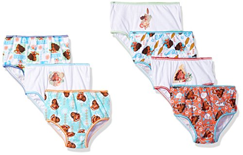Product Cover Disney Girls 7-Pack 7pk Bikini Brief Underwear, Moana Toddler-Multi, 2/3T