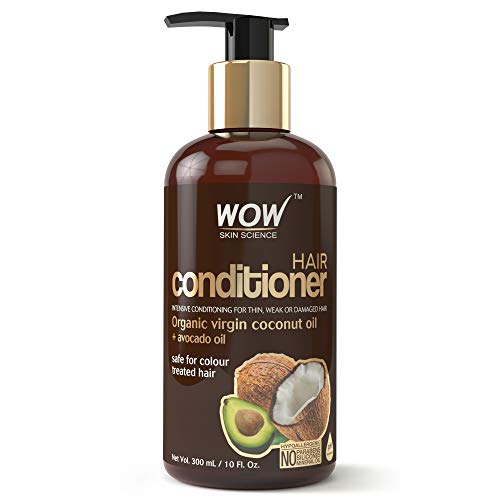 Product Cover WOW Hair Conditioner - Deep Hair Conditioning for Dry Thin & Damaged Hair - Enriched with Coconut, Avocado Oil, Moroccan Argan Oil, Jojoba Oil - Vitamins B5 & E - Paraben and Sulfate Free - 10 Fl Oz