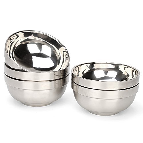 Product Cover RushGo Stainless Steel Bowl Set Double-walled Insulated, 13oz Set of 5